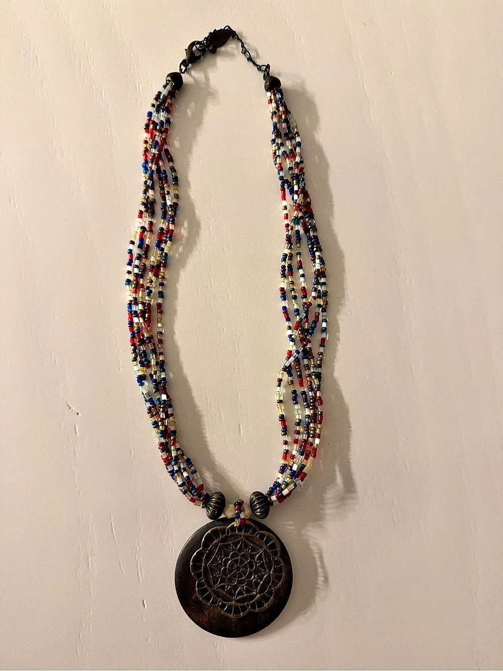 Coldwater Creek Multicolor Beaded Pendant Necklace